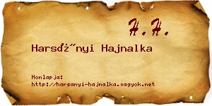 Harsányi Hajnalka névjegykártya
